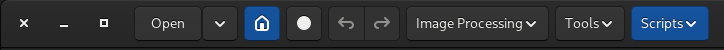 Headerbar of Siril