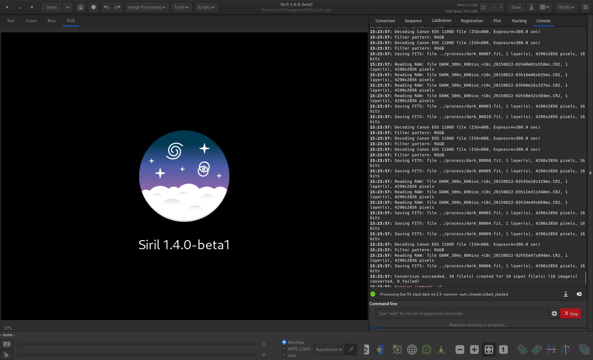 Script is running.